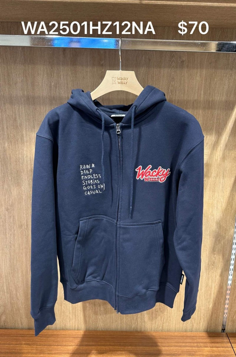 【WE ARE】Korean wacky Willy hooded zipper jacket WA2501HZ12