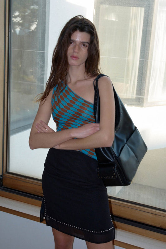 【WE ARE】Korea Archivepke Freckle bag rivet shoulder bag OVBSX25004