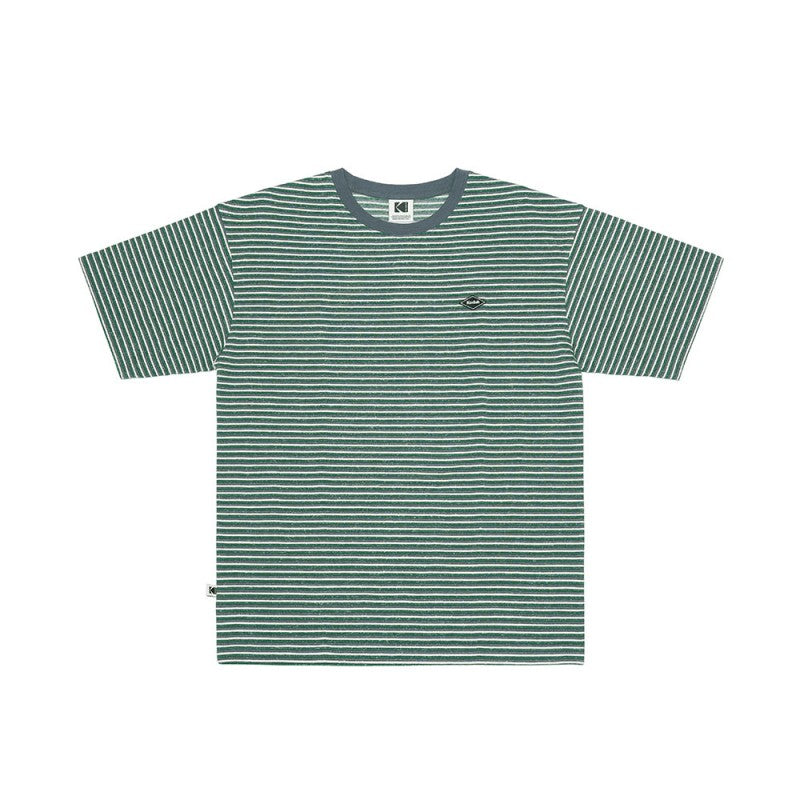 【WE ARE】Korea KODAK Kodak Unisex Striped Short Sleeve T-Shirt K5223LRS33