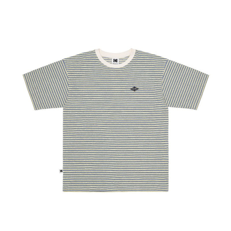 【WE ARE】Korea KODAK Kodak Unisex Striped Short Sleeve T-Shirt K5223LRS33