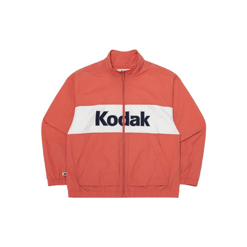 【WE ARE】Korea KODAK Kodak color matching large LOGO jacket K5123EJKQ1