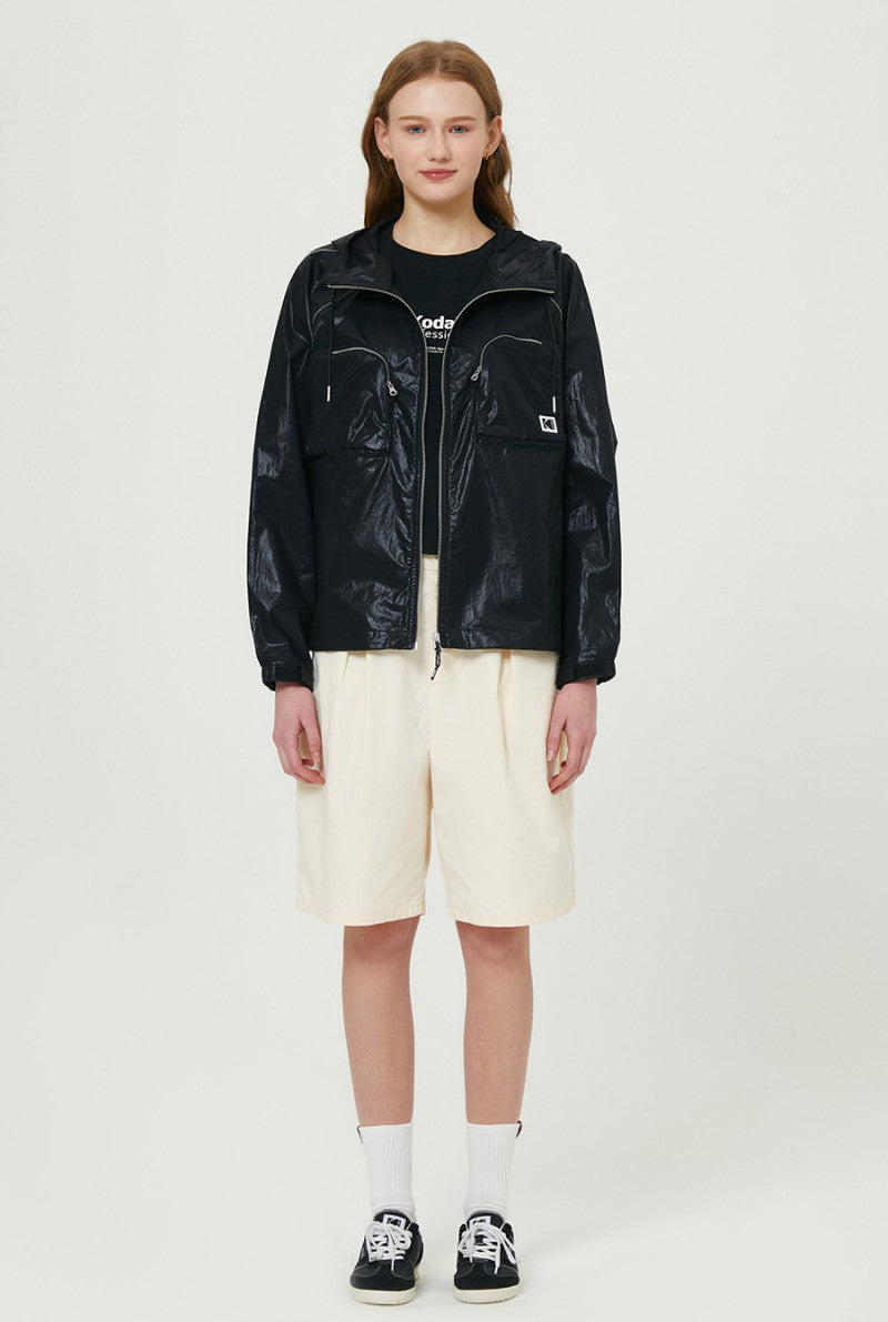 【WE ARE】Korea KODAK women's shiny sunscreen hooded jacket K5122LJK21