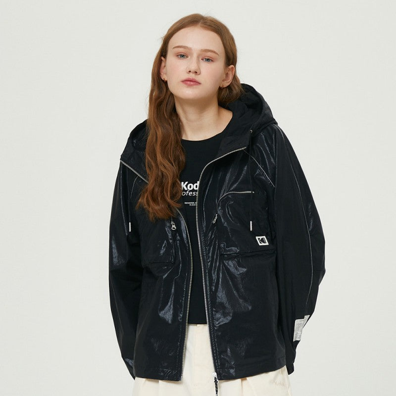 【WE ARE】Korea KODAK women's shiny sunscreen hooded jacket K5122LJK21