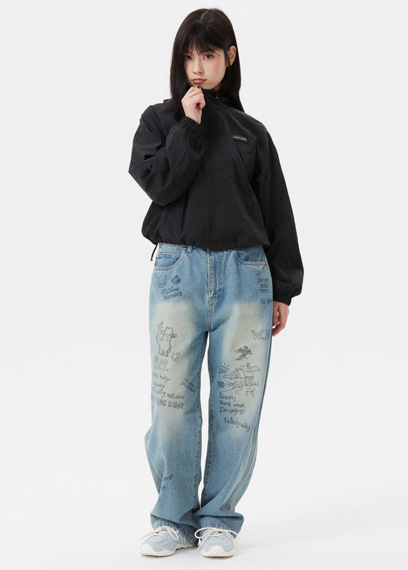 【WE ARE】Korean wacky Willy thin hooded jacket WA2502JK62