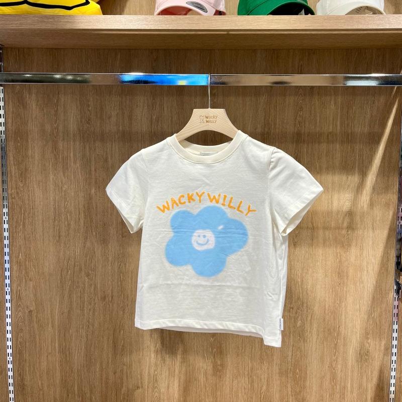 【WE ARE】Korea wacky Willy short-sleeved floral T-shirt WA2502ST63