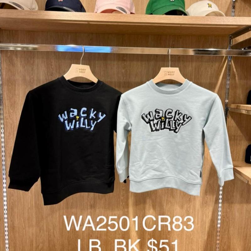 兒童款【WE ARE】韓國wacky Willy圓領衛衣WA2501CR83