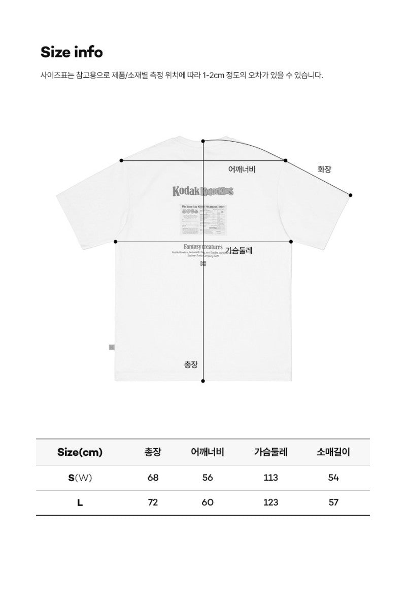【WE ARE】韓國KODAK柯達 背後印花短袖T恤 K5123XRS92
