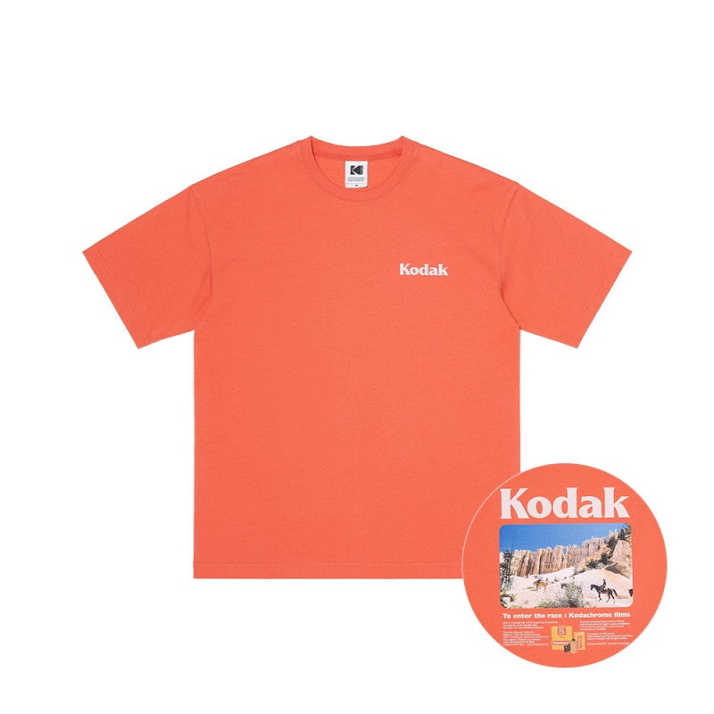 【WE ARE】Korea โกดัก Sinery Back Graphic short -sleeved T -shirt K5223LRS10