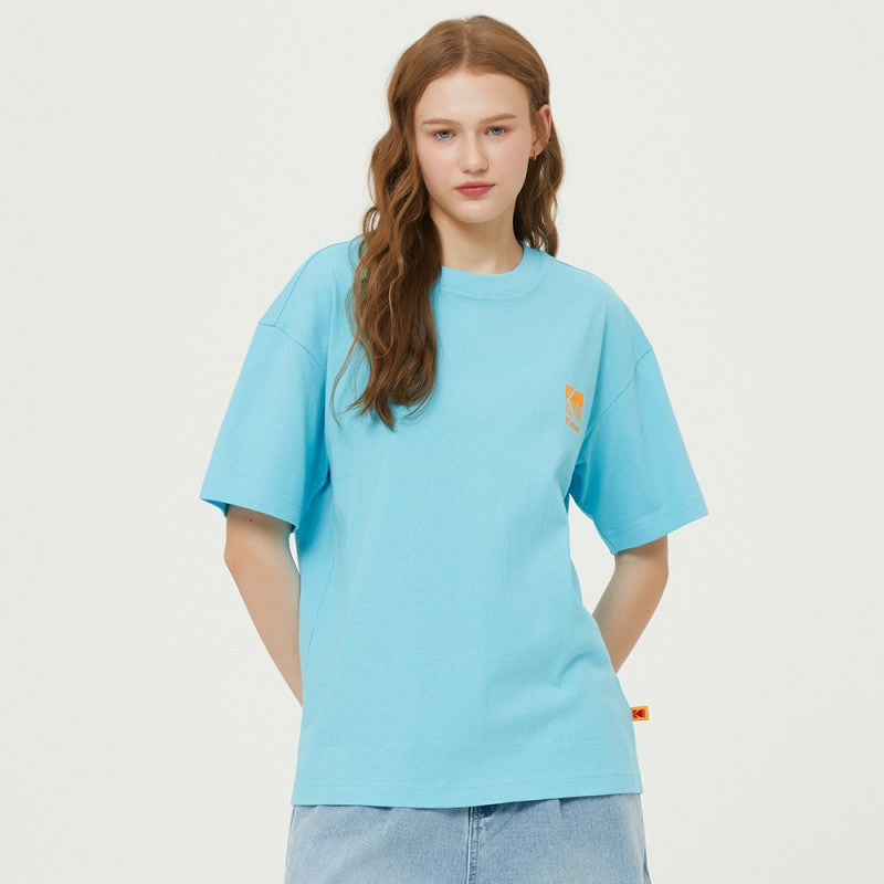 【WE ARE】Korea โกดัก Big logo cotton short -sleeved T -shirt K5223ERS36