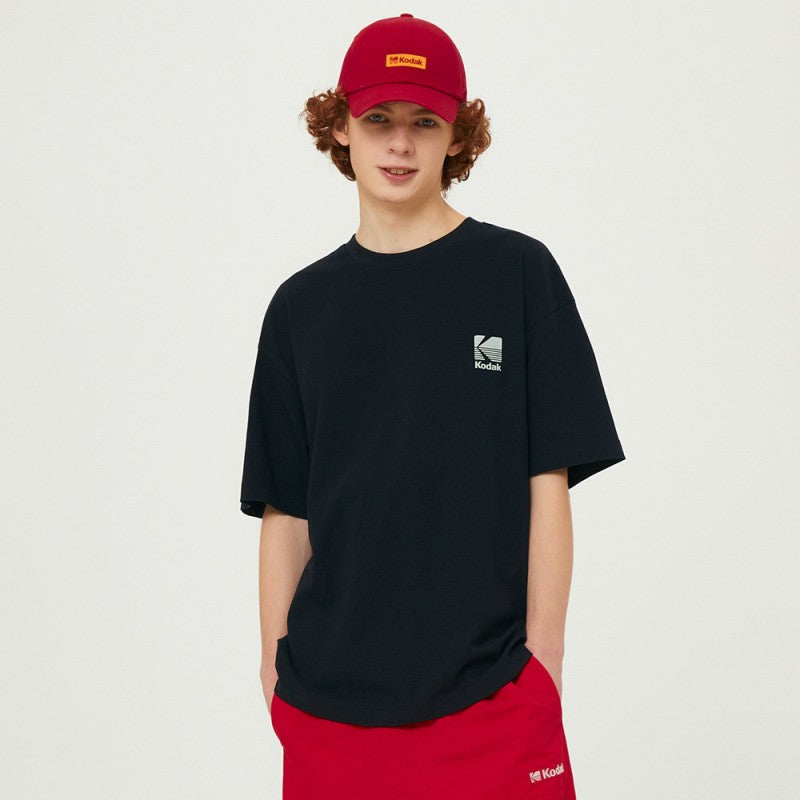 【WE ARE】Korea โกดัก Big logo cotton short -sleeved T -shirt K5223ERS36