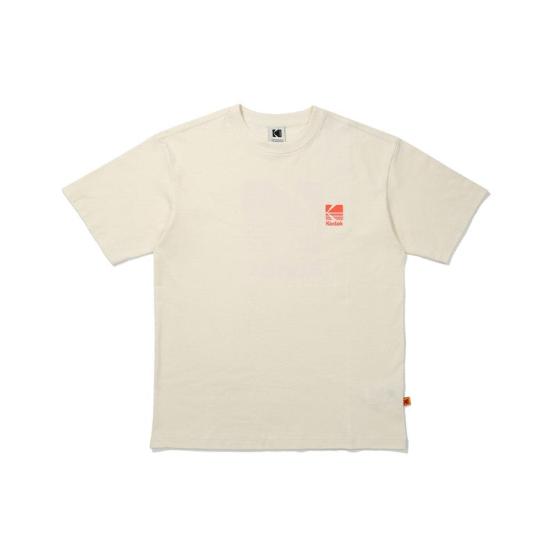 【WE ARE】Korea โกดัก Big logo cotton short -sleeved T -shirt K5223ERS36