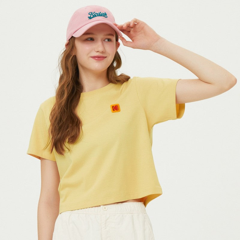 【WE ARE】Korea โกดัก Signature logo Asin short -sleeved T -shirt woman K5222ERS34