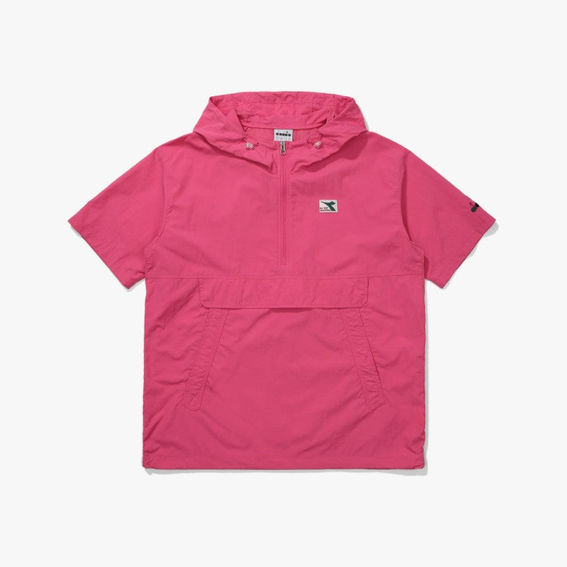 【WE ARE】Korea Diadora hooded short-sleeved top D5223LWT51