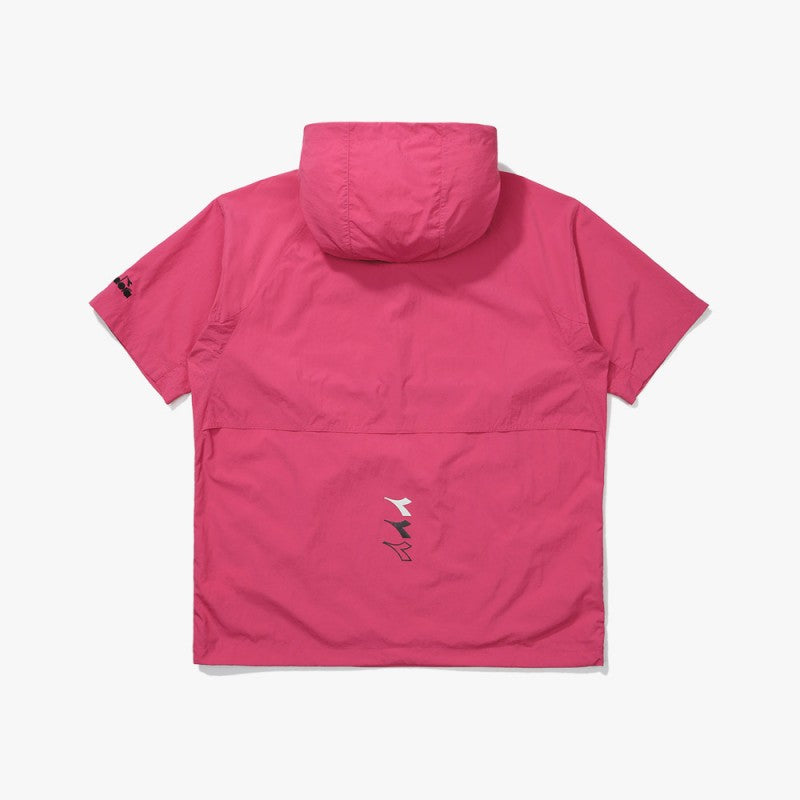【WE ARE】Korea Diadora hooded short-sleeved top D5223LWT51