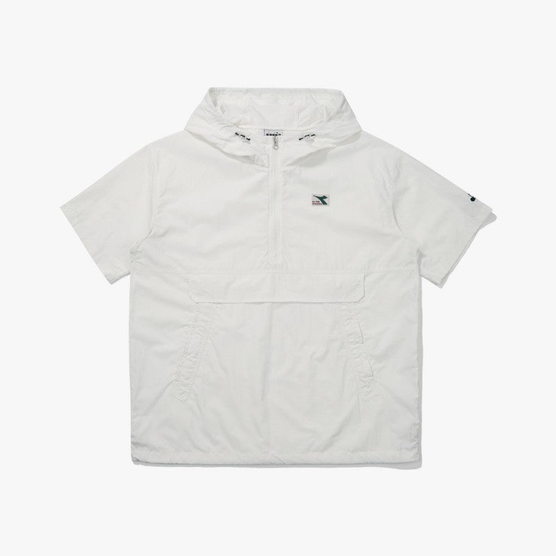 【WE ARE】Korea Diadora hooded short-sleeved top D5223LWT51