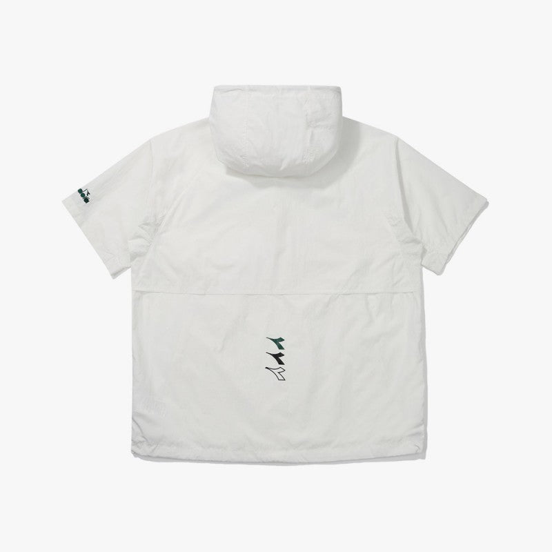 【WE ARE】Korea Diadora hooded short-sleeved top D5223LWT51