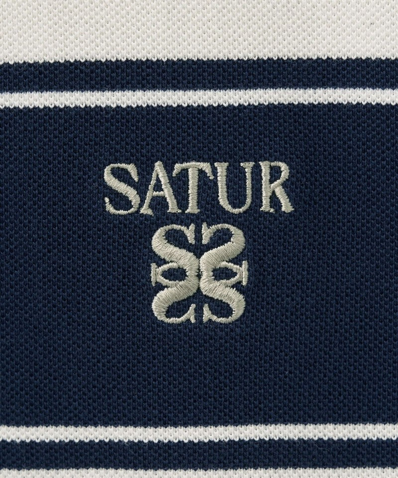 【WE ARE】韓國Satur 粗條翻領POLO長袖 SA251ULS02