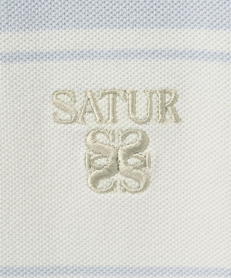 【WE ARE】韓國Satur 粗條翻領POLO長袖 SA251ULS02