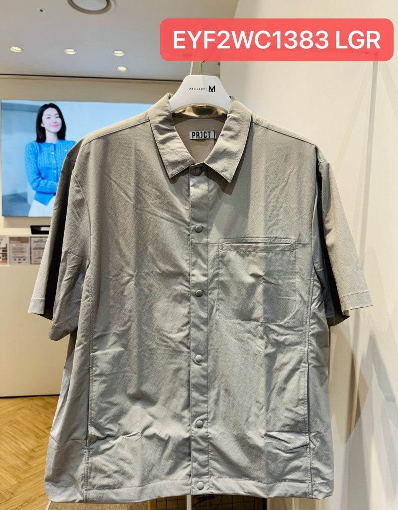 Men's【WE ARE】Korea M Plan Snap Button Short Sleeve Shirt EYF2WC1383