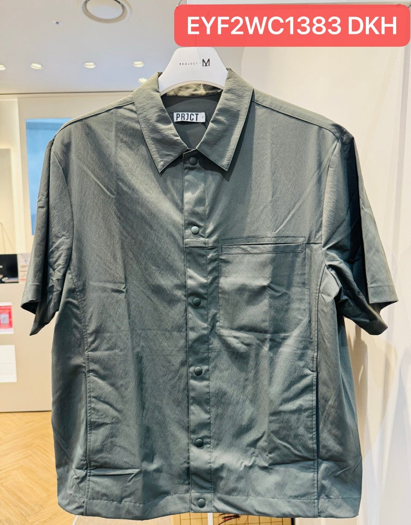 Men's【WE ARE】Korea M Plan Snap Button Short Sleeve Shirt EYF2WC1383