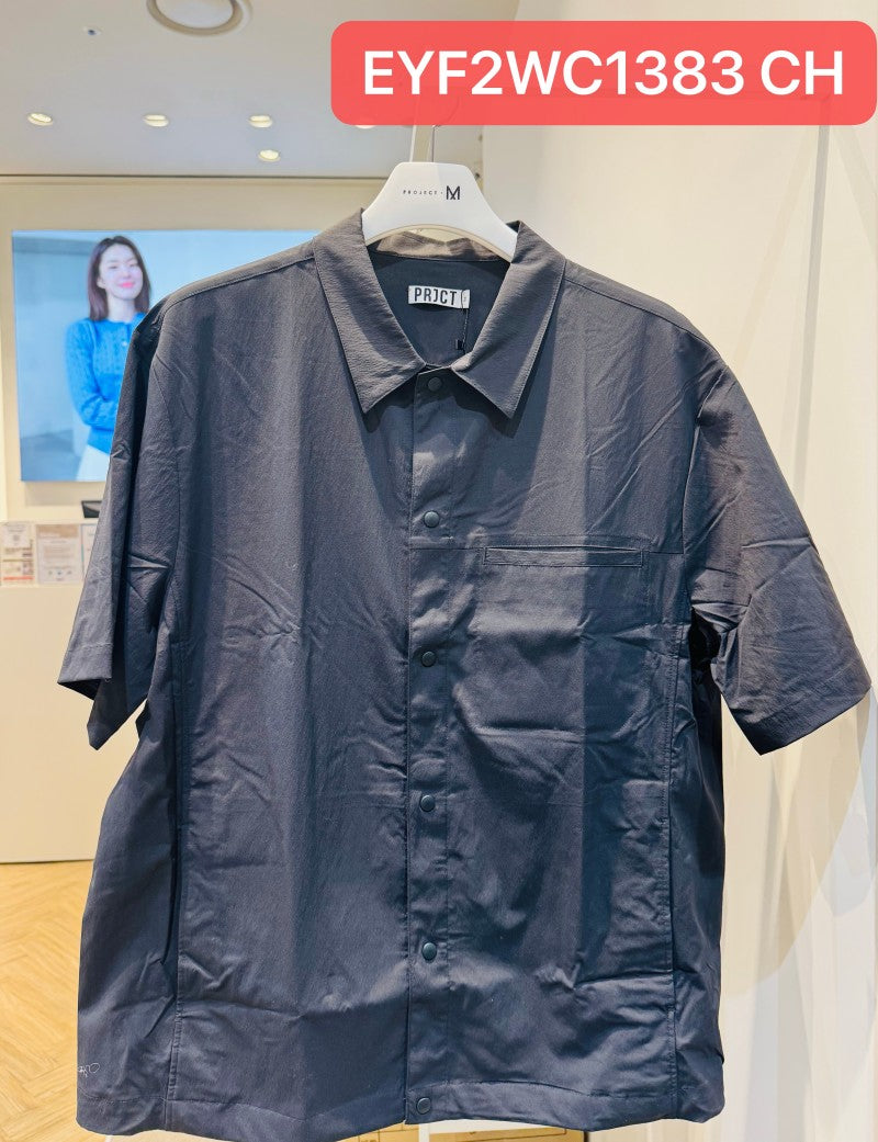 Men's【WE ARE】Korea M Plan Snap Button Short Sleeve Shirt EYF2WC1383