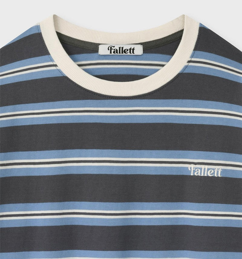 【WE ARE】Korea Fallett striped long-sleeved T-shirt top FA2501LT01