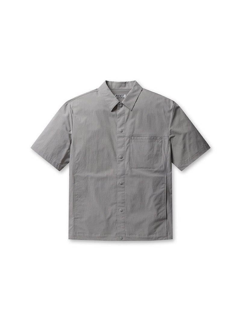 Men's【WE ARE】Korea M Plan Snap Button Short Sleeve Shirt EYF2WC1383