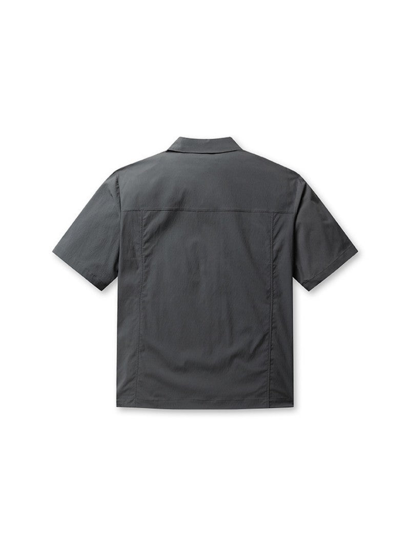 Men's【WE ARE】Korea M Plan Snap Button Short Sleeve Shirt EYF2WC1383