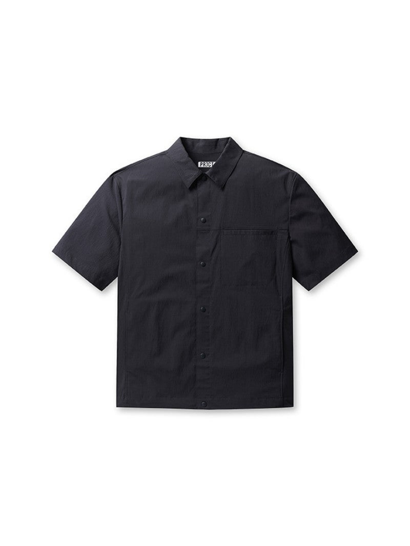 Men's【WE ARE】Korea M Plan Snap Button Short Sleeve Shirt EYF2WC1383