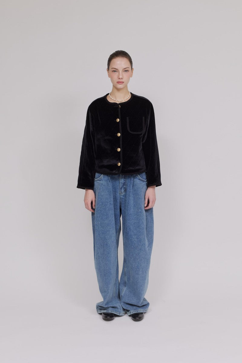 【WE ARE】韓國DONTBELATE打摺牛仔落地寬褲