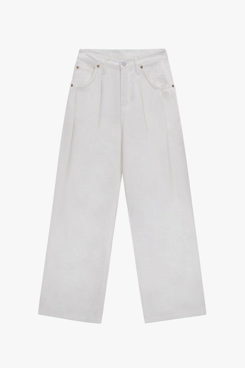 【WE ARE】韓國DONTBELATE打摺牛仔落地寬褲