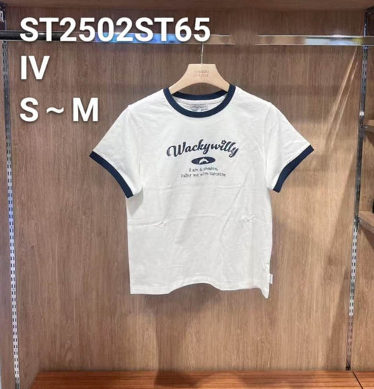 【WE ARE】韓國wacky Willy 滾邊短袖T恤 ST2502ST65