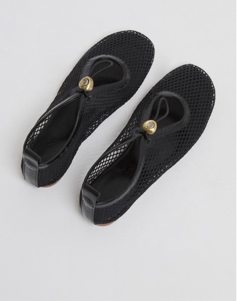 【WE ARE】韓國Archivepke Mesh luv string flat 網面平底鞋OK1DM25001