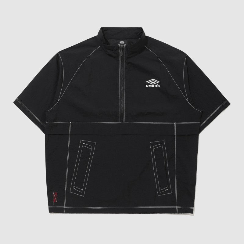 【WE ARE】韓國Umbro 外車線 背面logo 半拉鍊短袖上衣UQ223CWT59