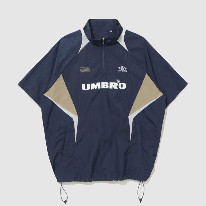 【WE ARE】韓國Umbro 拼色半拉鍊短袖上衣UQ223CWT52