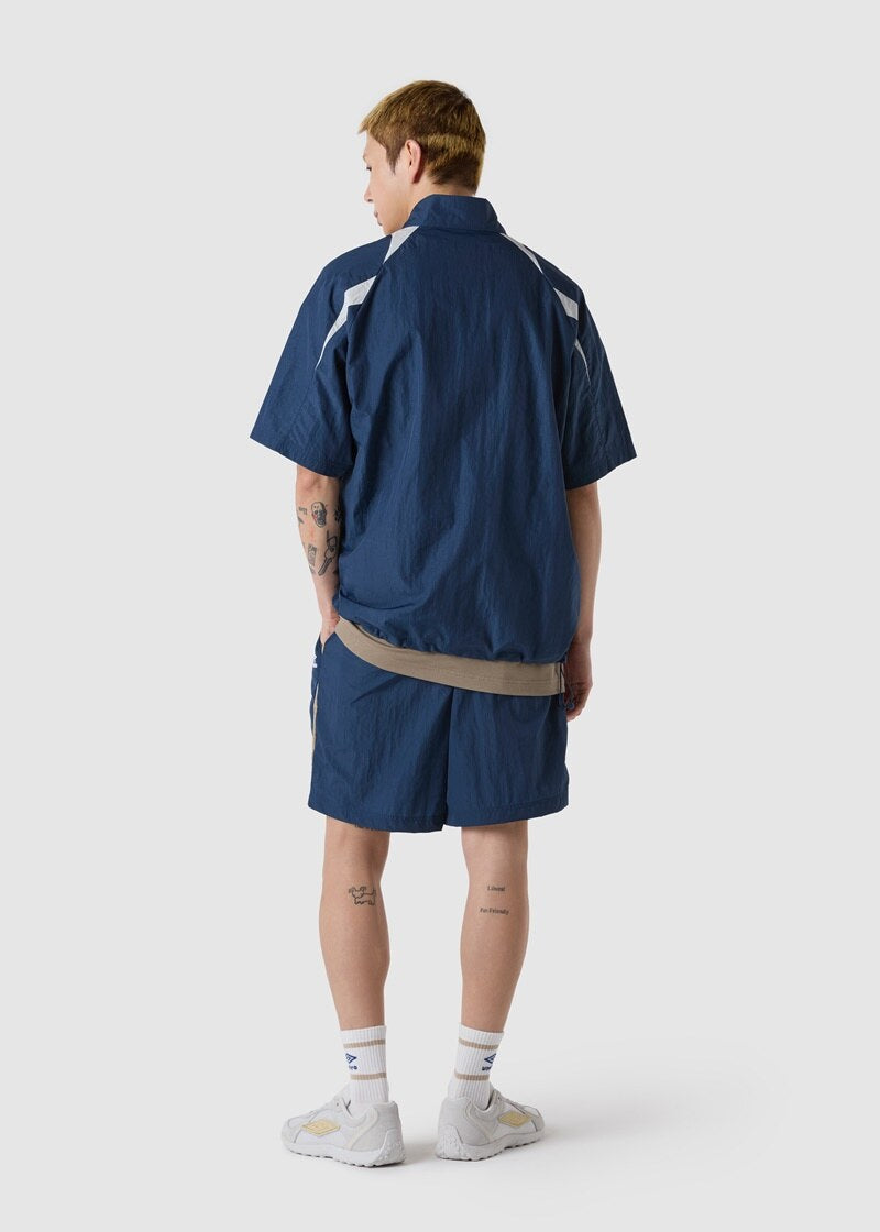【WE ARE】韓國Umbro 拼色半拉鍊短袖上衣UQ223CWT52