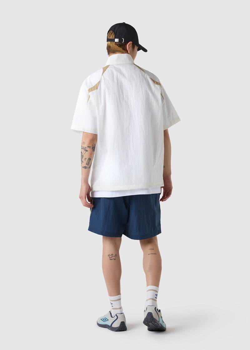 【WE ARE】韓國Umbro 拼色半拉鍊短袖上衣UQ223CWT52