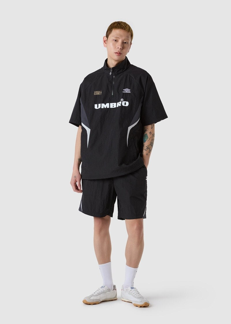 【WE ARE】韓國Umbro 拼色半拉鍊短袖上衣UQ223CWT52