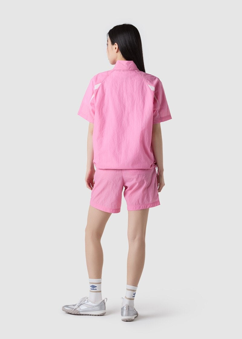 【WE ARE】韓國Umbro 拼色半拉鍊短袖上衣UQ223CWT52