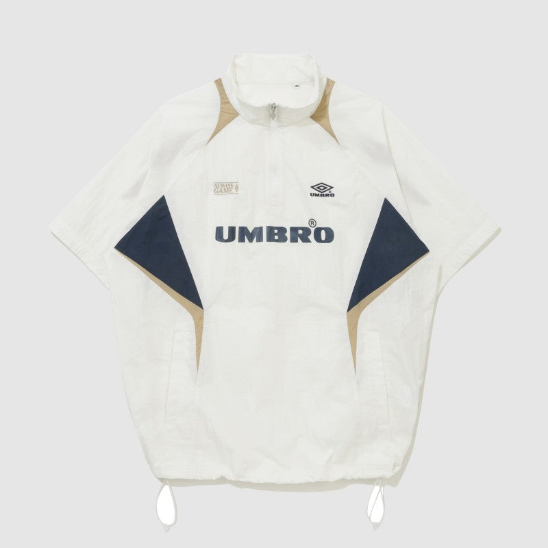【WE ARE】韓國Umbro 拼色半拉鍊短袖上衣UQ223CWT52