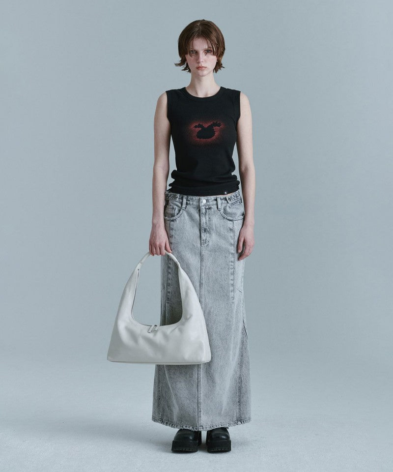 【WE ARE】韓國HOBO LARGE_cream glossy plain單肩包