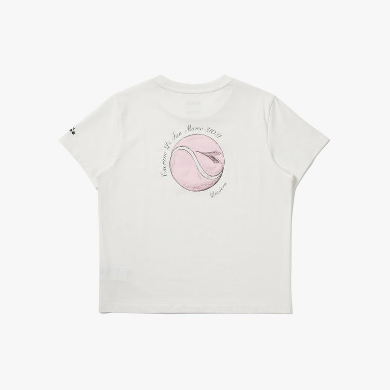 女款【WE ARE】韓國Diadora 蝴蝶結緞帶短袖T恤 D5222LRS60