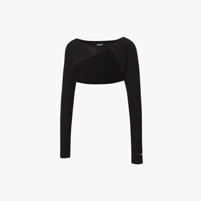 【WE ARE】必入! 韓國Diadora 女款坑條針織罩衫 D5222TRL51