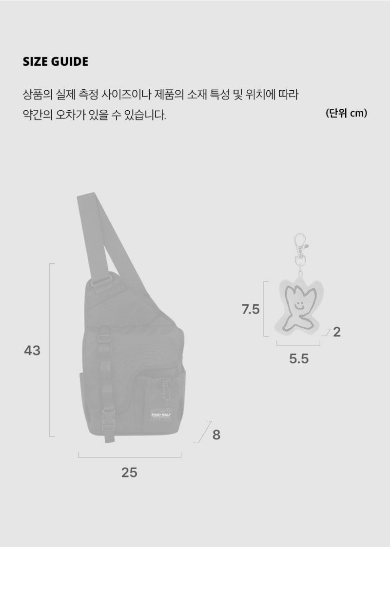 【WE ARE】韓國wacky Willy 單肩斜背包WA2501CB06