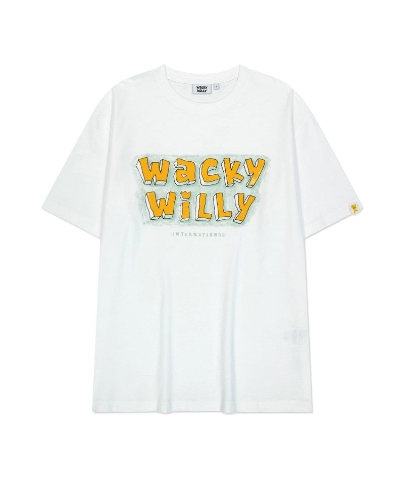 【WE ARE】韓國wacky Willy 漂浮LOGO短袖T恤 WA2502ST17