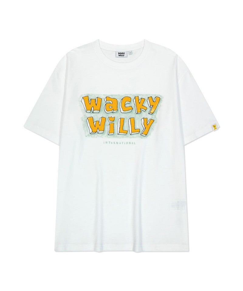 【WE ARE】韓國wacky Willy 漂浮LOGO短袖T恤 WA2502ST17