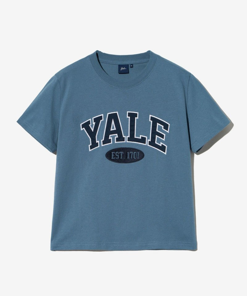 女款【WE ARE】韓國YALE 大標合身版短袖T恤 YFM1SS205S