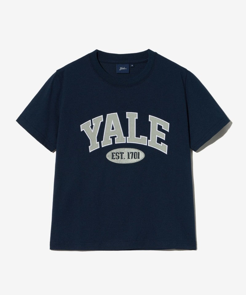 女款【WE ARE】韓國YALE 大標合身版短袖T恤 YFM1SS205S