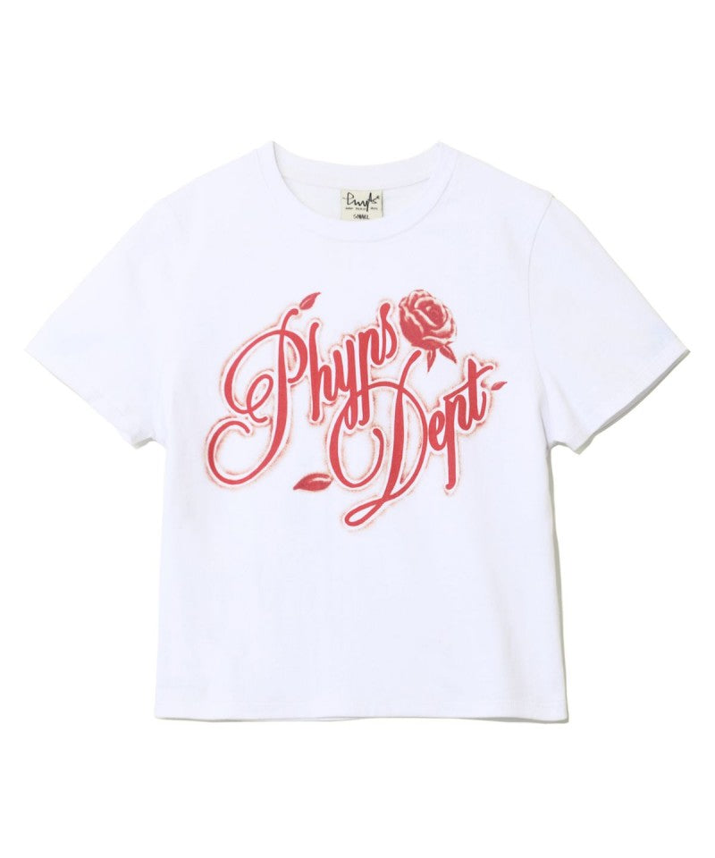 【WE ARE】韓國PHYPS 玫瑰短袖T恤 PFM1SS209A