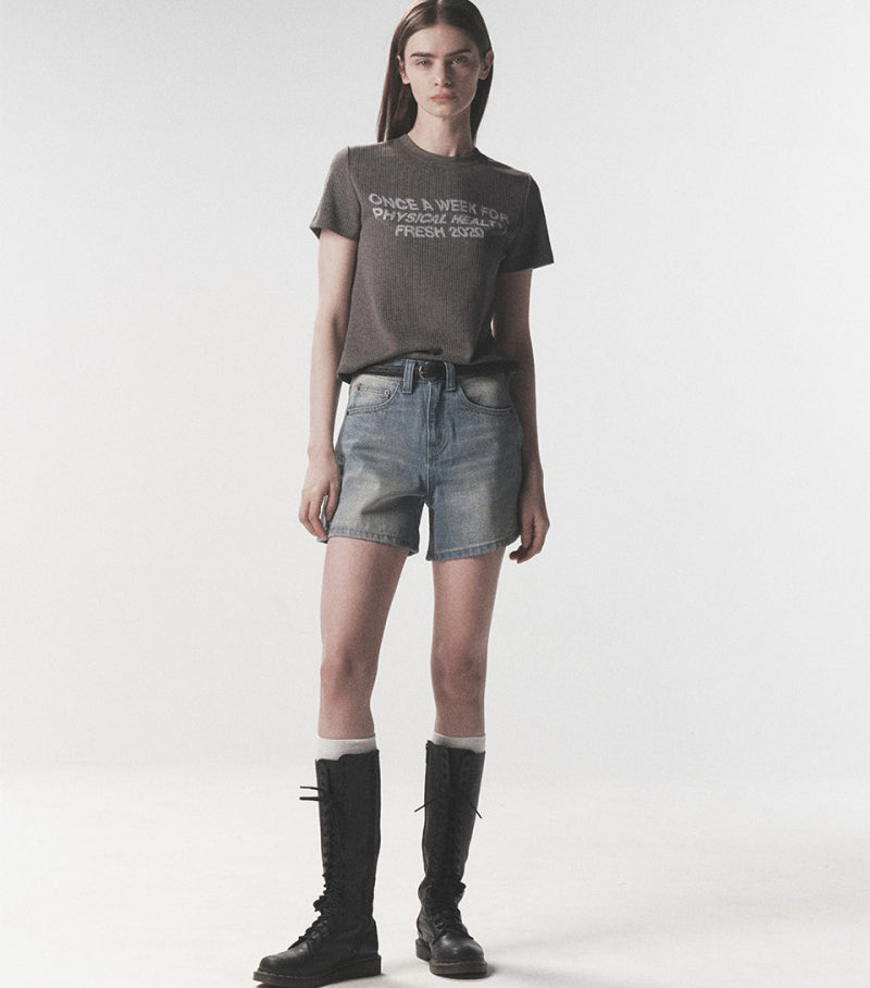 【WE ARE】韓國PHYPS 坑條短袖T恤PFM1SS212A